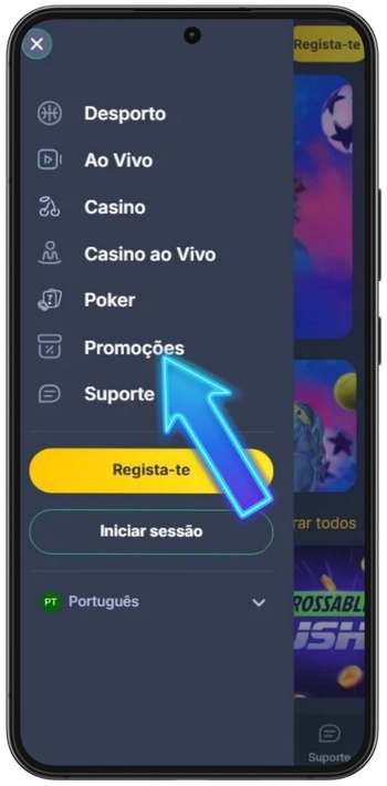 Secção meus bónus no perfil Bettilt
